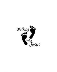 Väggdekal Walking with Jesus