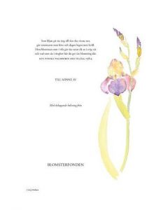 Minnesblad Iris bild och vers Blomsterfond 25/fp